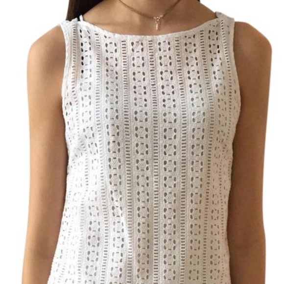 Banana Republic Tops - Banana Republic white lace tank top shirt Small